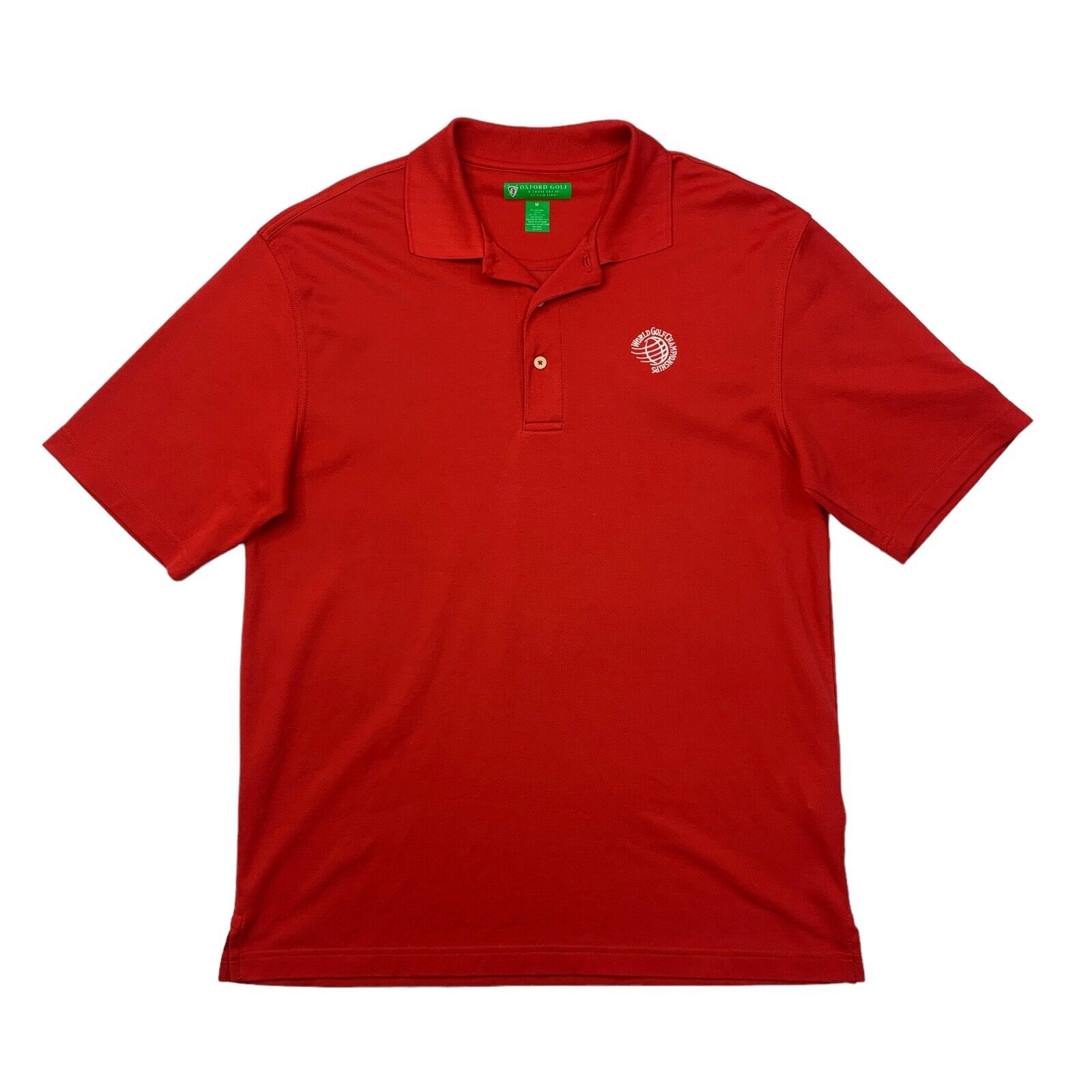 Oxford Golf Shirt Mens M Medium Red Earth Tech Super Dry Performance Polo